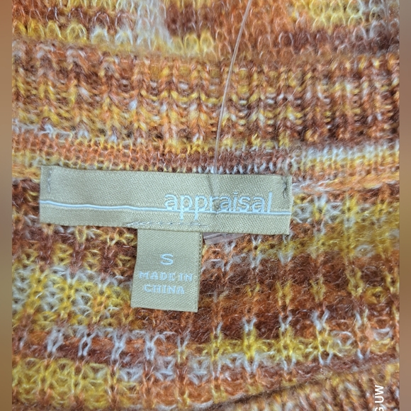 Appraisal S Oversized Featherweght Fall Autumn Sweater Flared Sleeve V Neck - Picture 4 of 6